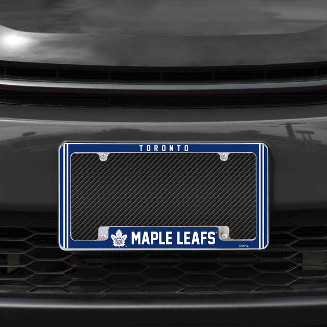 Rico Industries NHL  Toronto Maple Leafs Classic 12" x 6" Chrome License Plate Frame-1