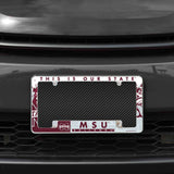 Rico Industries NCAA Mississippi State Bulldogs Primary 12" x 6" Chrome License Plate Frame-1