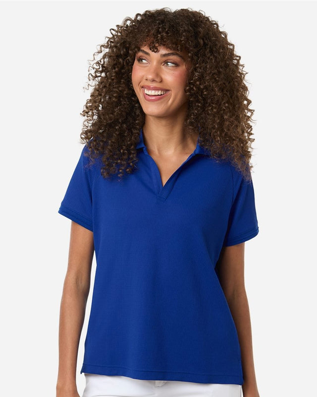 Team 365 Women's Topspin Stretch Grid Textured Polo