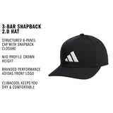 adidas Men's 3-Bar Snapback 2.0 Hat-2