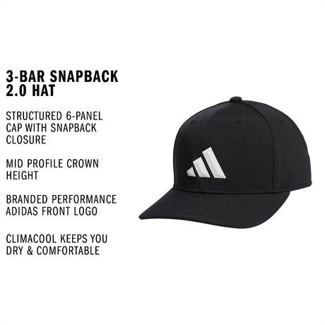 adidas Men's 3-Bar Snapback 2.0 Hat-2