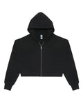 Lane Seven Women's Relaxed Cropped Full-Zip Hoodie Sweatshirt-1