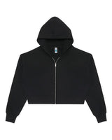 Lane Seven Women's Relaxed Cropped Full-Zip Hoodie Sweatshirt-1