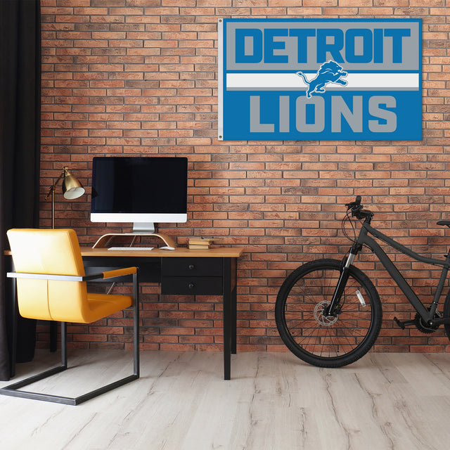 Rico Industries NFL  Detroit Lions Bold 3' x 5' Banner Flag-1