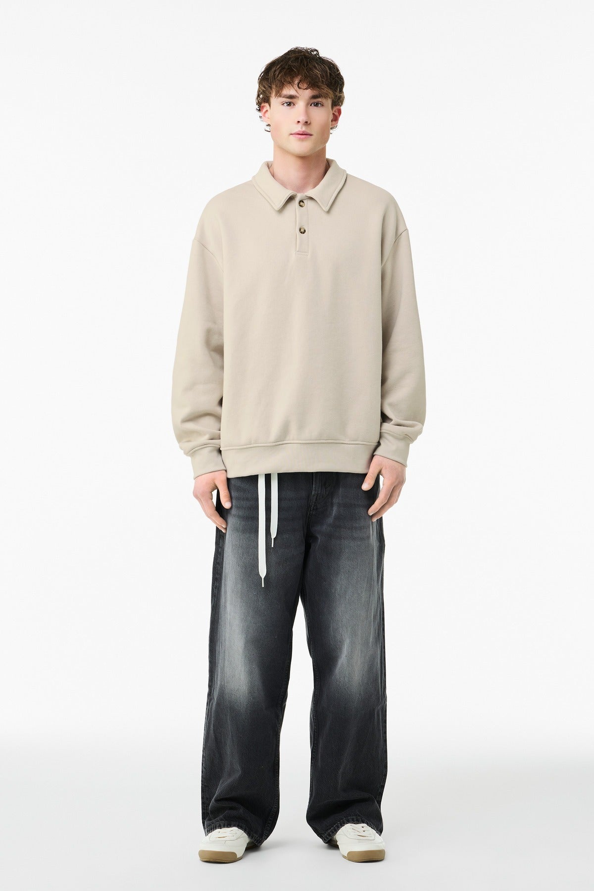 Bella + Canvas Men's   10-Ounce Polo Sweatshirt