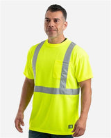 Berne Apparel Men's Hi-Vis Class 2 Performance Pocket T-Shirt-2