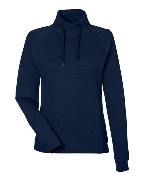 North End Women's Rhythm Waffle Cross-Neck Pullover-1