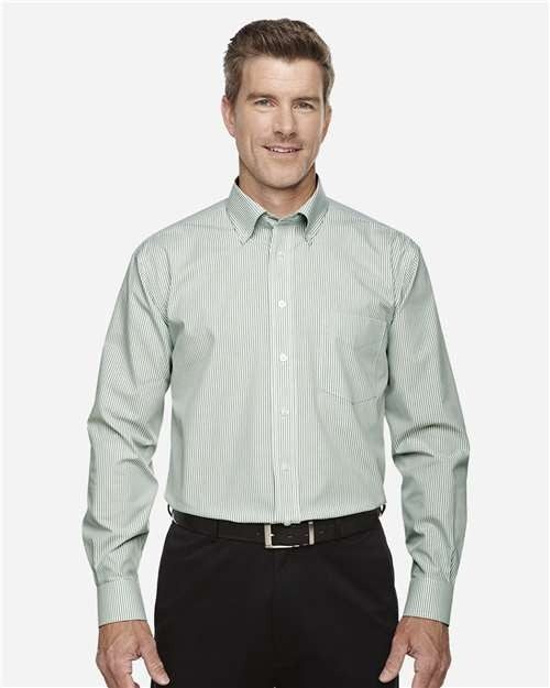 Devon & Jones Men's Crown Collection Banker Stripe Woven Dress Shirt-3