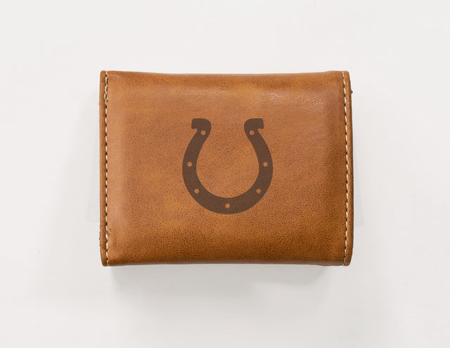 Rico Industries NFL  Indianapolis Colts  Laser Engraved Faux Leather Trifold Wallet-1