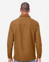 Harriton Men's Flex Twill Overshirt Jacket-5