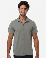 AllPro Men's Pro-Flex Sorona Button Down Short Sleeve Shirt-3