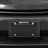 Rico Industries NFL  Tampa Bay Buccaneers Carbon Fiber 12" x 6" Chrome License Plate Frame-1