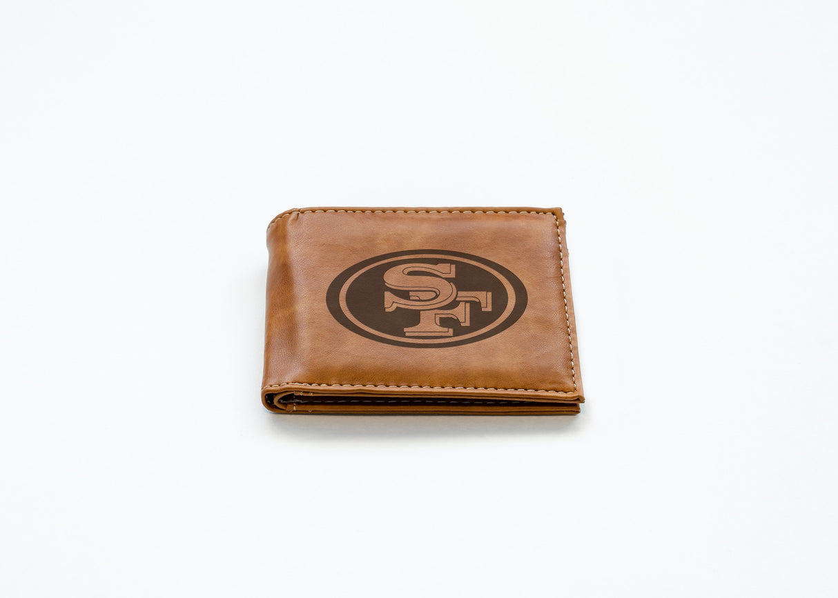 Rico Industries NFL  San Francisco 49ers  Laser Engraved Billfold Wallet-2