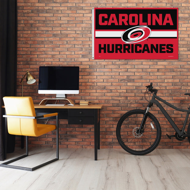 Rico Industries NHL  Carolina Hurricanes Bold 3' x 5' Banner Flag-1