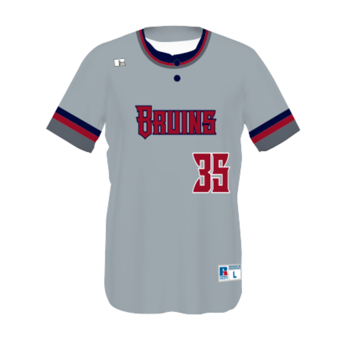 Russell Youth Sublimated Two-Button Performance Mesh Baseball Jersey Team Baseball Jerseys