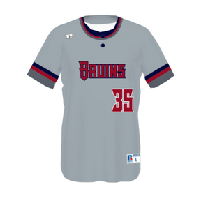 Russell Youth Sublimated Two-Button Performance Mesh Baseball Jersey Team Baseball Jerseys