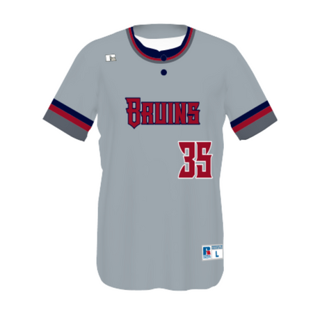 Russell Youth Sublimated Two-Button Performance Mesh Baseball Jersey Team Baseball Jerseys