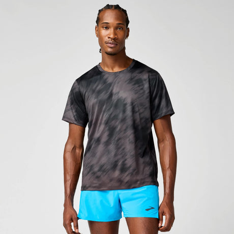 Brooks Men's Dash Short Sleeve Top Printed-1