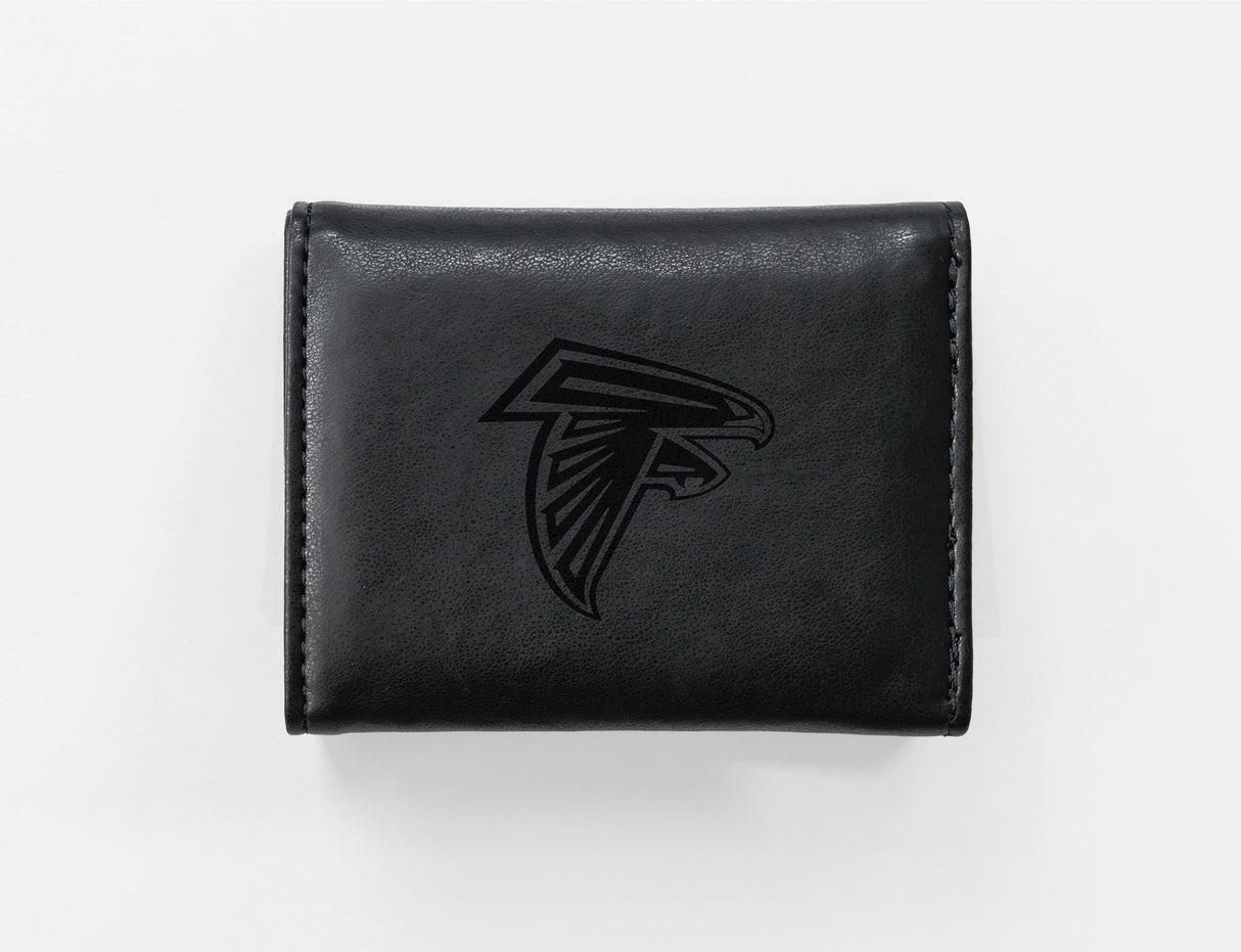 Rico Industries NFL  Atlanta Falcons  Laser Engraved Faux Leather Trifold Wallet-1