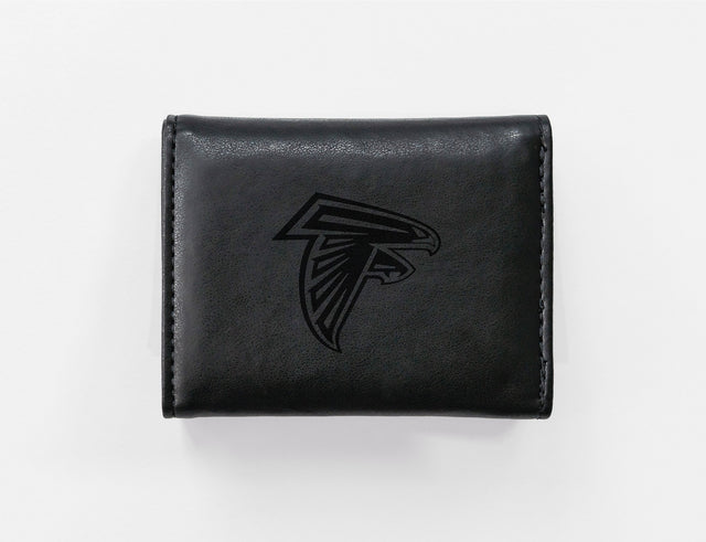 Rico Industries NFL  Atlanta Falcons  Laser Engraved Faux Leather Trifold Wallet-1