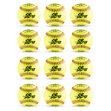 Dudley One Dozen NFHS SB12 Leather Fastpitch Softballs-2