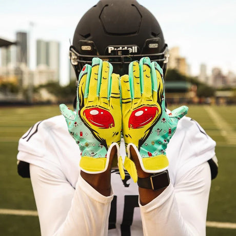 Battle Adult Alien Football Gloves-2