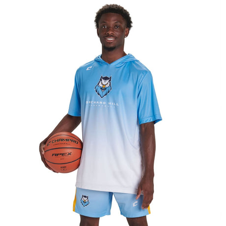 Custom Short Sleeve Shoot Shirt With Hood Team Basketball Uniform Package