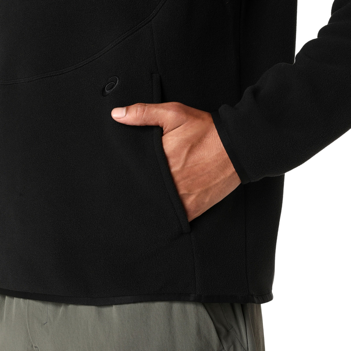 Asics Men's Refined Texture Fleece Half Zip Long Sleeve Top-4