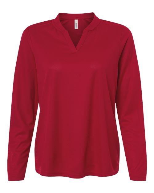 CORE365 Women's Nova Performance Long Sleeve Pique Polo-1