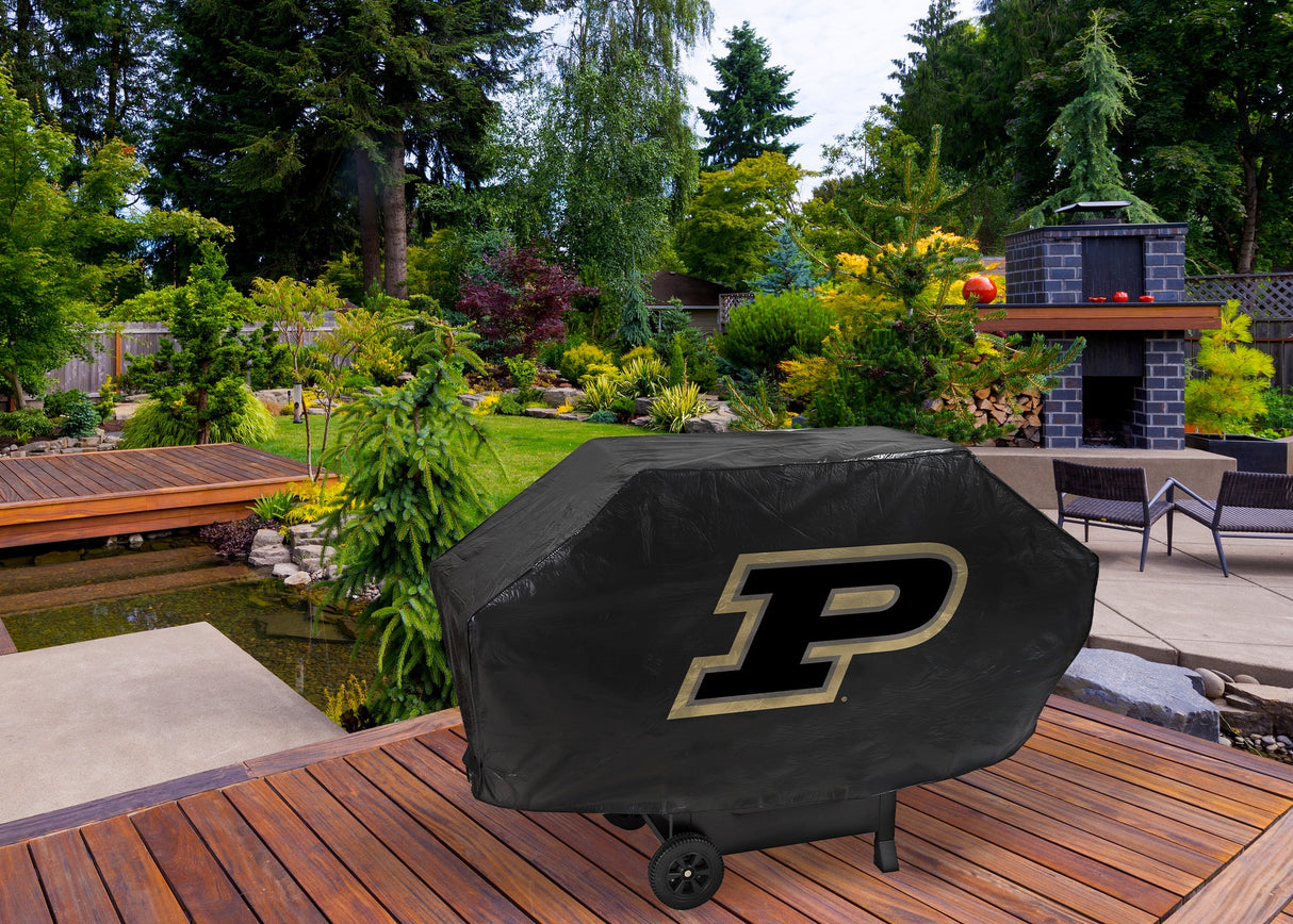Rico Industries NCAA Purdue Boilermakers Black Deluxe Grill Cover-1