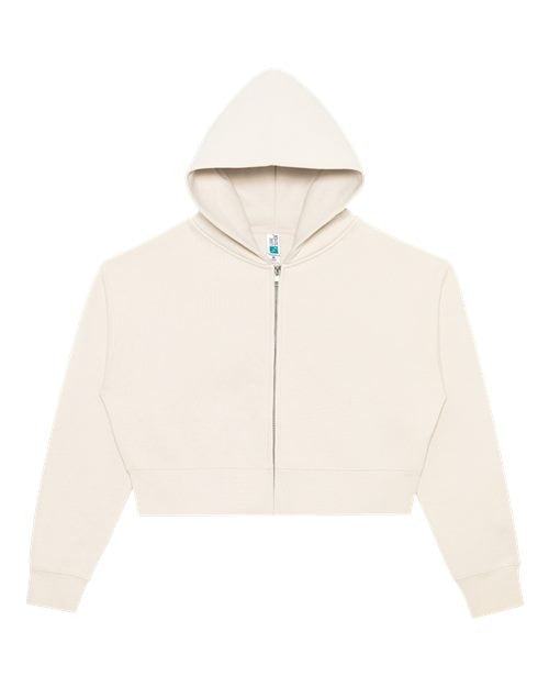 Lane Seven Women's Relaxed Cropped Full-Zip Hoodie Sweatshirt-1
