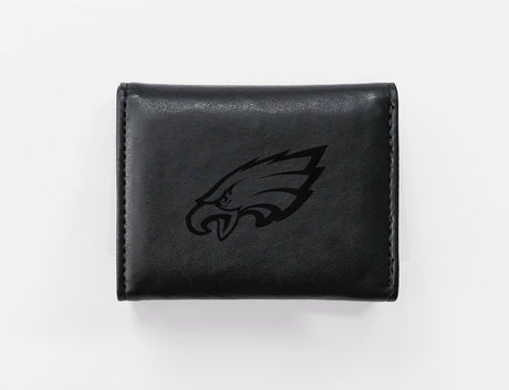 Rico Industries NFL  Philadelphia Eagles  Laser Engraved Faux Leather Trifold Wallet-1