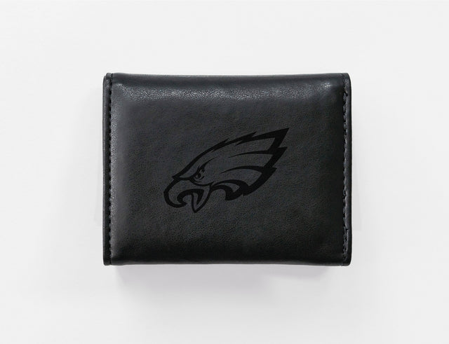 Rico Industries NFL  Philadelphia Eagles  Laser Engraved Faux Leather Trifold Wallet-1