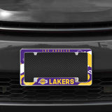 Rico Industries NBA  Los Angeles Lakers Wave 12" x 6" Chrome License Plate Frame-1