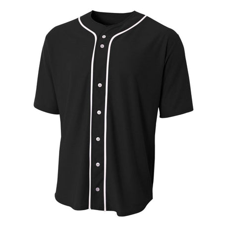 A4 Youth Full Button Stretch Mesh Baseball Jersey A4