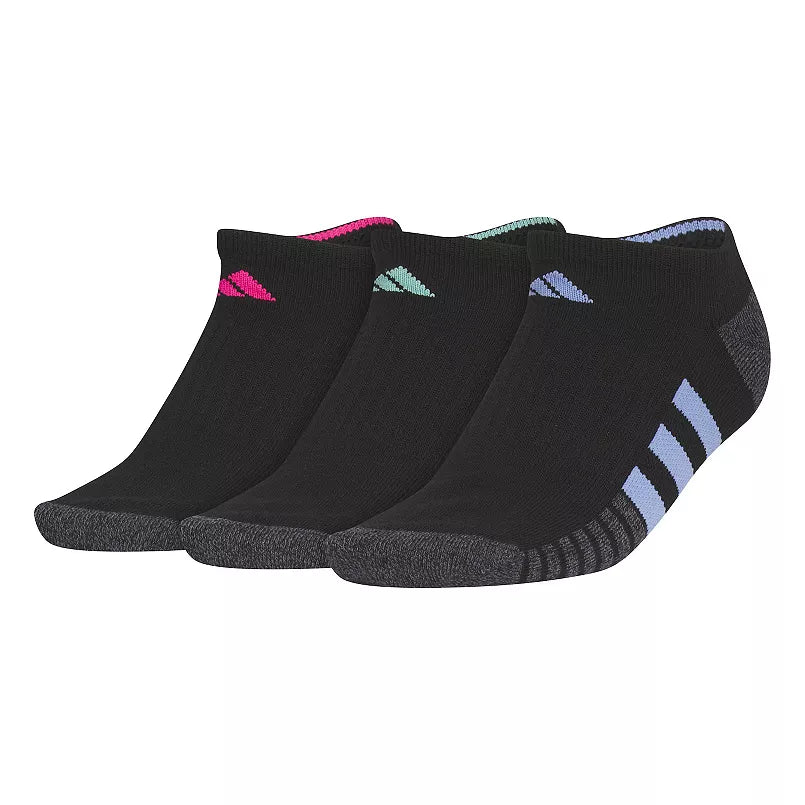 adidas Women's Cushioned 3.0 3-Pack No Show Socks