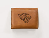 Rico Industries NFL  Jacksonville Jaguars  Laser Engraved Faux Leather Trifold Wallet-1
