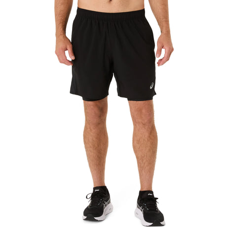 Asics Men's Silver 2-N-1 7-Inch Shorts-1