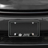 Rico Industries NBA  Los Angeles Lakers Black 12" x 6" Chrome License Plate Frame-1