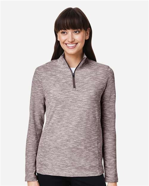 North End Women's Eclipse Jacquard Quarter-Zip Pullover-3