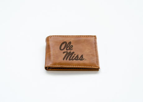 Rico Industries NCAA University of Mississippi - Ole Miss  Laser Engraved Billfold Wallet-2