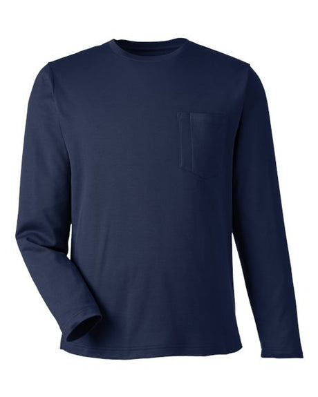 Harriton Men's Charge Snag and Soil Protect Long Sleeve T-Shirt-1