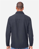 Harriton Men's Flex Twill Overshirt Jacket-5