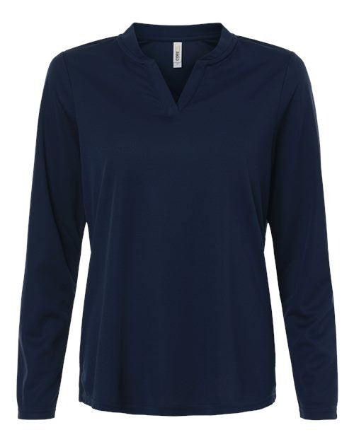 CORE365 Women's Nova Performance Long Sleeve Pique Polo-1