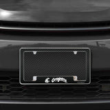 Rico Industries NCAA Washington State Cougars - WSU Carbon Fiber 12" x 6" Chrome License Plate Frame-1