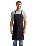Artisan Collection by Reprime Barley Contrast Stitch Recycled Bib Apron-1