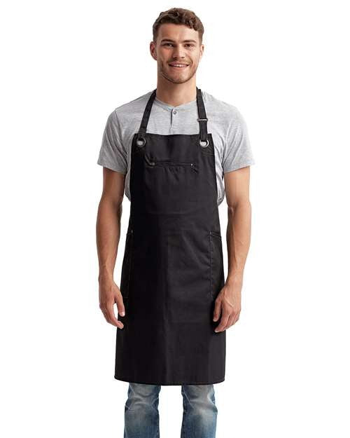 Artisan Collection by Reprime Barley Contrast Stitch Recycled Bib Apron-1