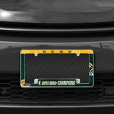 Rico Industries NFL  Green Bay Packers Multi Champ 12" x 6" Chrome License Plate Frame-1