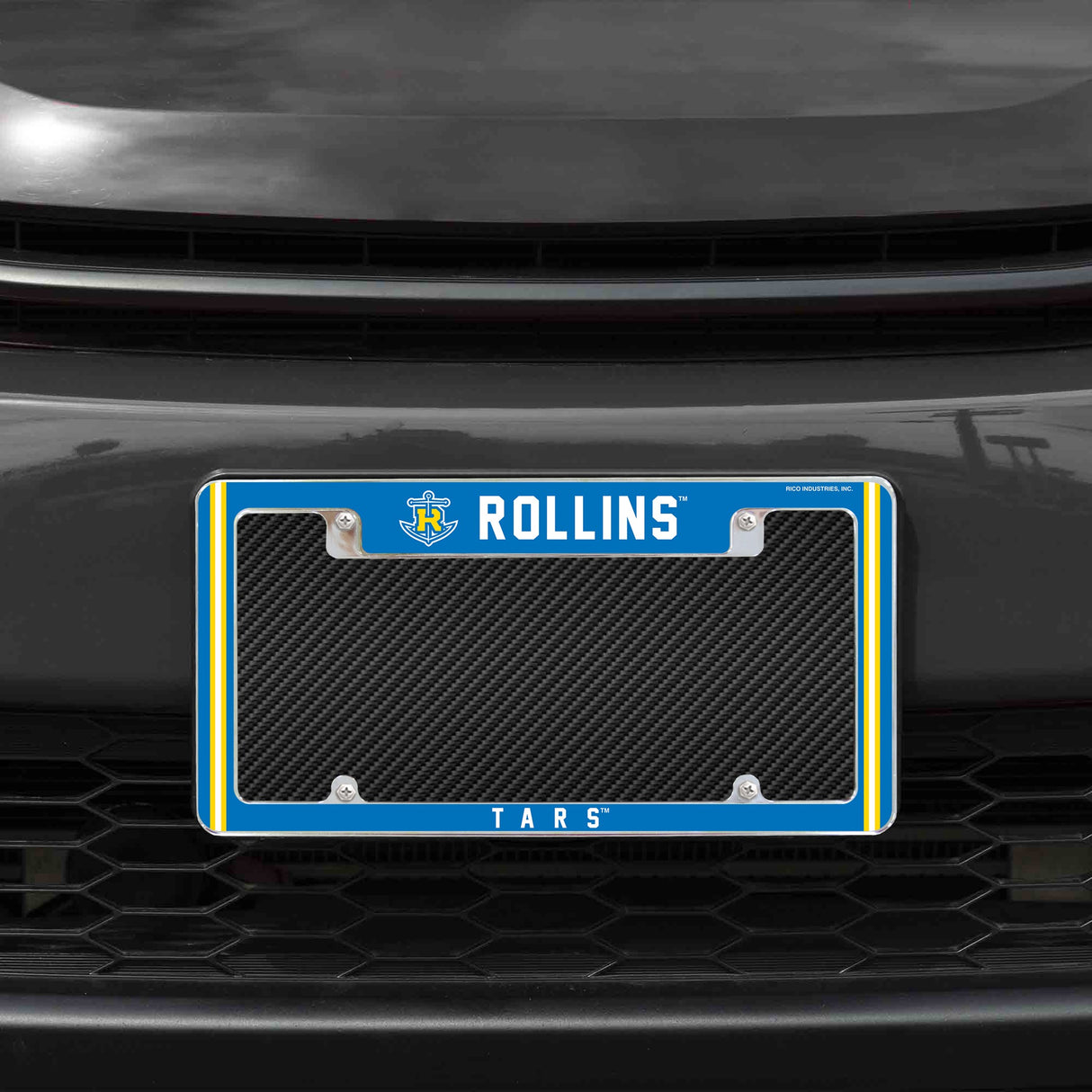 Rico Industries NCAA Rollins Tars 12" x 6" Chrome License Plate Frame-1