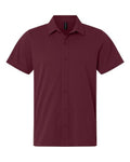AllPro Men's Pro-Flex Sorona Button Down Short Sleeve Shirt-1